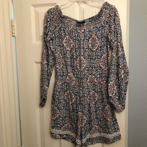 Jessica Simpson long sleeve off shoulder romper